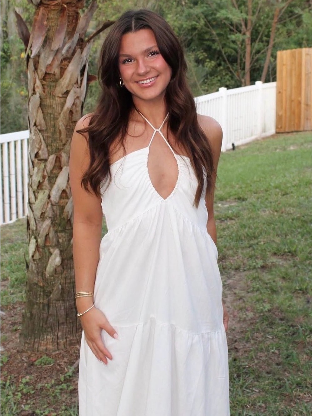 Princess Polly Cream Tiered Maxi Dress with Spaghetti Straps